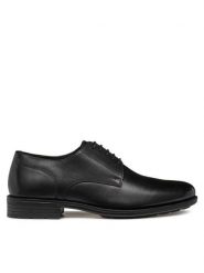 Geox Półbuty U Walk Pleasure F U46H8A 00043 C9999 Czarny. Czarne eleganckie półbuty Geox, bez wzorów, ze skóry, bez obcasa, bez zapięcia. Za 489.99 zł.