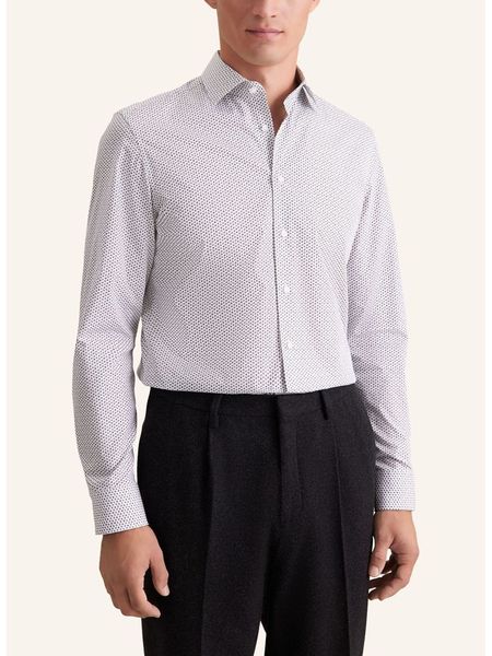 Seidensticker Koszula - Slim fit - w kolorze biało-szarym rozmiar: 40. Szare koszule Seidensticker, bez wzorów, bez kołnierzyka, bez ramiączek. Za 129.95 zł.