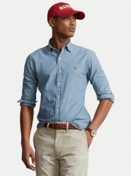 Polo Ralph Lauren Koszula Core Replen 710548538 Niebieski Slim Fit. Niebieskie koszule Polo Ralph Lauren, m, bez wzorów, z bawełny, bez kołnierzyka, bez ramiączek. Za 579.99 zł.