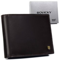 Portfel skórzany Rovicky [DH] N992-RVT. Portfele ROVICKY, bez wzorów. Za 65.99 zł.