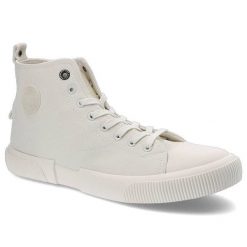 Białe Sneakersy Big Star Męskie Wygodne Obuwie. Białe buty sportowe casual BIG STAR, z aplikacjami, z materiału, bez zapięcia. Za 119.00 zł.