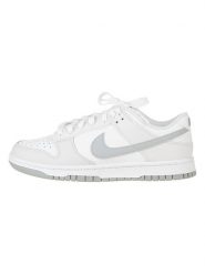 Nike Skórzane sneakersy "Dunk Low Retro" w kolorze szaro-białym rozmiar: 40,5. Szare buty sportowe casual Nike, bez wzorów, z materiału, bez zapięcia. Za 339.00 zł.