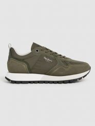 Pepe Jeans FOOTWEAR Sneakersy "Ari Soft" w kolorze khaki rozmiar: 45. Brązowe buty sportowe casual Pepe Jeans FOOTWEAR, bez wzorów, z jeansu, bez zapięcia. Za 217.99 zł.