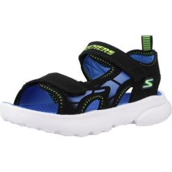 Sandały SKECHERS 406513L Czarny. Czarne sandały Skechers, z syntetyku, bez zapięcia. Za 179.99 zł.