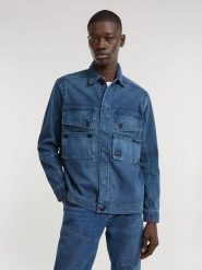 G-Star Koszula dżinsowa w kolorze niebieskim rozmiar: XXL. Niebieskie koszule G-Star, xxl, bez wzorów, z bawełny, bez kołnierzyka, bez ramiączek. Za 265.40 zł.