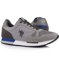 Buty sportowe do chodznia U>S Polo UP22M45054. Białe buty do biegania U.S. Polo Assn., bez wzorów, bez zapięcia. W wyprzedaży za 179.00 zł.