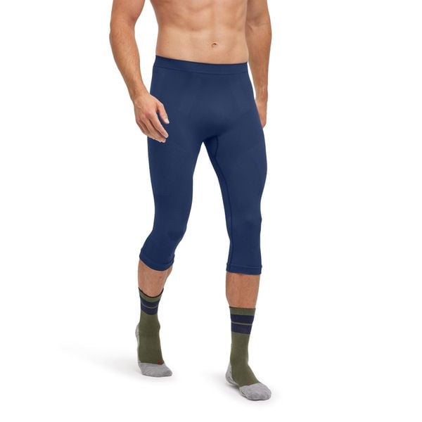 Legginsy o długości 3/4 Falke Warm. Niebieskie legginsy długie sportowe Falke, l, bez wzorów, z dzianiny. Za 284.50 zł.