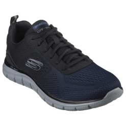 Buty męskie Skechers Track Ripkent. Czarne buty treningowe Skechers, bez wzorów, z gumy. Za 249.99 zł.