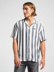 LEE MĘSKA KOSZULA LEE RESORT SHIRT RIVET NAVY 112364214. Niebieskie koszule Lee, m, bez wzorów, bez kołnierzyka, bez ramiączek. Za 139.99 zł.