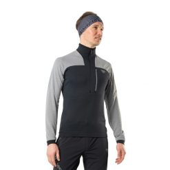 Bluza męska DYNAFIT Speed PTC 1/2 Zip. Czarne bluzy Dynafit, m, bez wzorów, bez kaptura. Za 469.99 zł.