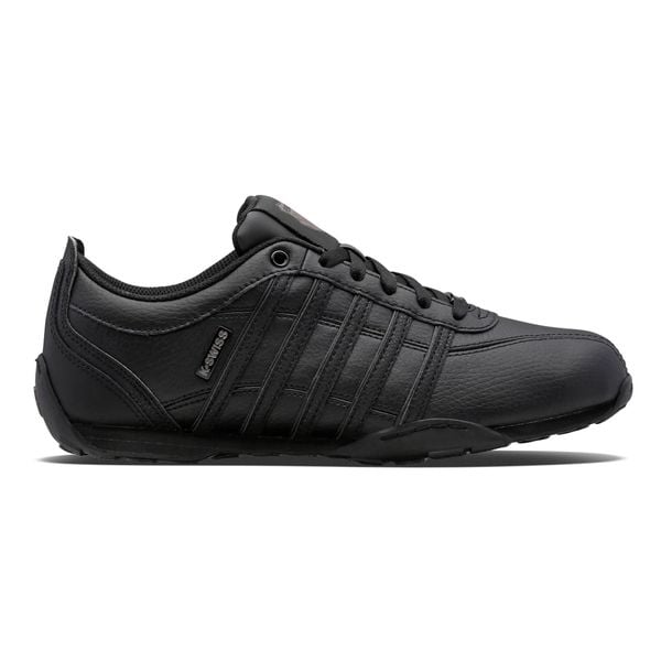 Buty sportowe męskie K-Swiss Arvee 1.5 klasyczne sneakersy ze skórzaną cholewką. Czarne buty sportowe casual K-SWISS, bez wzorów, bez zapięcia, trekkingowe. Za 219.00 zł.