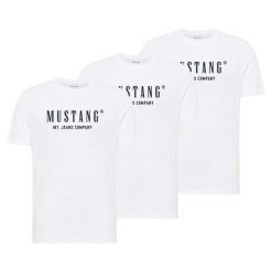 3-Pak T-Shirt Mustang Style Alex Biały 1017990 2045. Białe t-shirty Mustang, uniwersalny, bez wzorów, bez kołnierzyka, bez ramiączek. Za 149.99 zł.