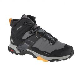 Buty trekkingowe męskie Salomon X Ultra 4 Mid Winter TS. Szare buty turystyczne Salomon, bez wzorów, z materiału, za kostkę, bez zapięcia, outdoorowe. Za 790.30 zł.