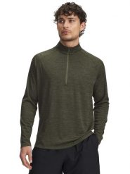 Under Armour Koszulka funkcyjna w kolorze khaki rozmiar: L. Brązowe t-shirty sportowe Under Armour, bez wzorów, z materiału, bez ramiączek, outdoorowe. Za 135.17 zł.