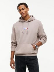 Tommy Jeans bluza z kapturem Mężczyźni Bawełna (100%) brązowy, XL. Brązowe bluzy z kapturem Tommy Jeans, m, bez wzorów, z bawełny, z kapturem. Za 409.95 zł.