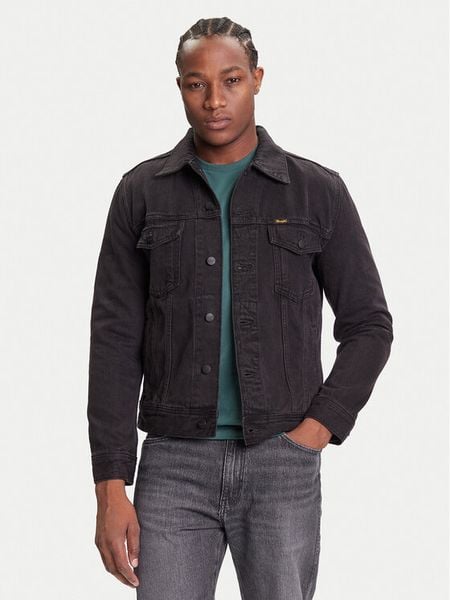 Wrangler Kurtka jeansowa Classic 112371439 Czarny Regular Fit. Czarne kurtki Wrangler, m, bez wzorów, z bawełny, bez kaptura. Za 339.99 zł.