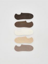 5 pack skarpet z wiskozą bambusową - beżowy. Brązowe skarpety Reserved, bez wzorów, z wiskozy. Za 49.99 zł.