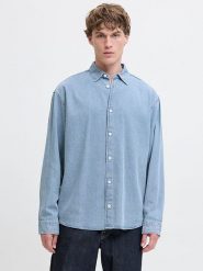 Jack & Jones Koszula "Norrembro" w kolorze błękitnym rozmiar: XXL. Niebieskie koszule Jack & Jones, xxl, bez wzorów, z bawełny, bez kołnierzyka, bez ramiączek. Za 86.99 zł.