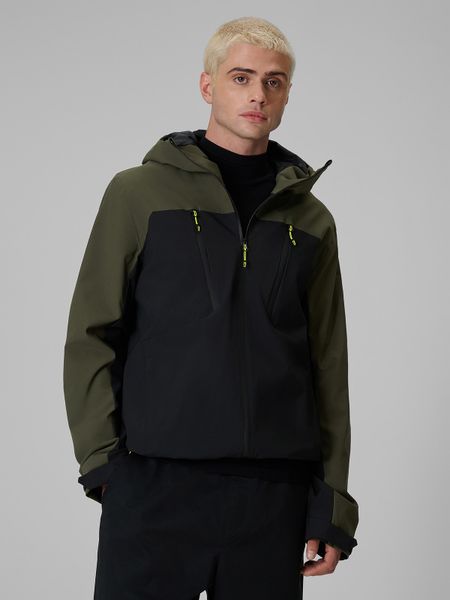 4F Kurtka przejściowa membrana 8000 męska - khaki L. Brązowe kurtki 4F, l, bez wzorów, z materiału, bez kaptura. Za 349.99 zł.