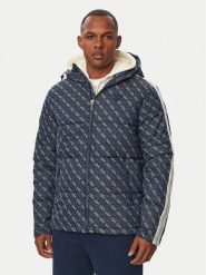 Guess Kurtka zimowa Z5BL02 WFIQ2 Granatowy Regular Fit. Niebieskie kurtki Guess, na zimę, m, z aplikacjami, z bawełny, bez kaptura. Za 954.99 zł.
