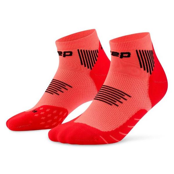 Męskie skarpety kompresyjne do biegania sportowe za kostkę Core Run CEP. Czerwone odzież kompresyjna CEP, m, bez wzorów, z elastanu, do biegania. Za 74.00 zł.
