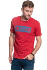 MUSTANG Alex C LOGO Tee 1009738 7189. Brązowe t-shirty Mustang, m, bez wzorów, z bawełny, bez kołnierzyka, bez ramiączek. Za 69.99 zł.