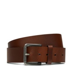 Pasek Męski BOSS. Brązowe paski Boss, bez wzorów. Za 239.99 zł.