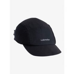 Czapka z daszkiem Icebreaker Shell+ Windbreaker 5 Panel Cap - black. Czarne czapki z daszkiem Icebreaker, bez wzorów. Za 182.99 zł.