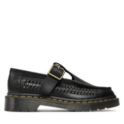 Półbuty Dr. Martens. Czarne eleganckie półbuty Dr. Martens, bez wzorów, bez obcasa, bez zapięcia. Za 509.99 zł.