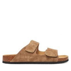 Klapki Jack&Jones. Brązowe klapki Jack&Jones. Za 139.99 zł.