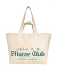Torba Bawełniana - Welcome to the Pilates Club. Zielone torby na laptopa BESHAPED, z nadrukiem. Za 199.00 zł.