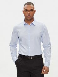 S.Oliver Koszula 2132556 Błękitny Slim Fit. Niebieskie koszule S.Oliver, m, bez wzorów, z bawełny, bez kołnierzyka, bez ramiączek. Za 229.99 zł.