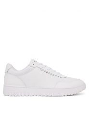 Tommy Hilfiger Sneakersy Th Basket Core Leather FM0FM05927 Biały. Białe buty sportowe casual Tommy Hilfiger, bez wzorów, ze skóry, bez zapięcia. Za 409.99 zł.