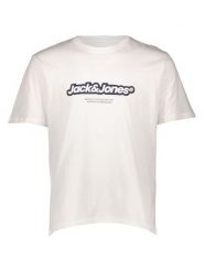 Jack & Jones Koszulka "Vesterbro Newton" w kolorze kremowym rozmiar: L. Brązowe bezrękawniki Jack & Jones, l, bez wzorów, z bawełny, bez kołnierzyka, bez ramiączek. Za 48.28 zł.