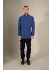 Perfect Cashmere Kaszmirowy sweter "Lucas" w kolorze niebieskim rozmiar: L. Niebieskie swetry nierozpinane Perfect Cashmere, l, bez wzorów, z kaszmiru, bez kołnierzyka, bez ramiączek. Za 457.95 zł.