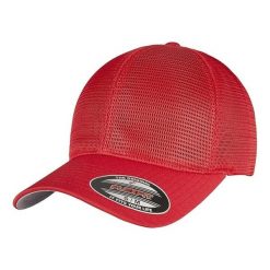 Czapka Z Daszkiem 360 Omnimesh. Czerwone czapki z daszkiem FLEXFIT, bez wzorów, z bawełny. Za 92.99 zł.