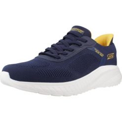 Buty SKECHERS BOB SQUAD CHAOS SOLID STEP Niebieski. Niebieskie buty trekkingowe Skechers, bez wzorów, z tkaniny, bez zapięcia, trekkingowe, skechers sport. Za 319.99 zł.