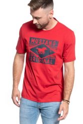 MUSTANG T SHIRT Alex C Print CHILI PEPPER 1010695 7189. Czerwone t-shirty Mustang, xl, bez wzorów, bez kołnierzyka, bez ramiączek. Za 69.99 zł.