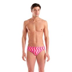 Kąpielówki slipy męskie na basen treningowe Arena Briefs Ripple. Czerwone slipy i bokserki Arena, l, bez wzorów. Za 131.98 zł.