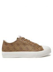Guess Trampki FMPISL PAC12 Beżowy. Brązowe trampki Guess, m, z aplikacjami, bez zapięcia. Za 299.99 zł.