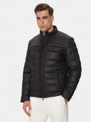 Guess Kurtka przejściowa M4YL16 WFHD0 Czarny Regular Fit. Czarne kurtki Guess, m, z aplikacjami, ze skóry, bez kaptura. Za 577.50 zł.