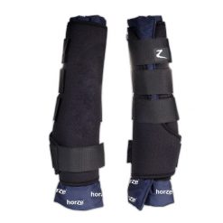 Przednie getry stajenne dla koni Horze Pro. Czarne legginsy długie sportowe HORZE, s, bez wzorów, z materiału, do jazdy konnej. Za 242.00 zł.