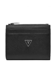 Guess Portfel SMMASL LEA03 Czarny. Czarne portfele Guess, z aplikacjami, ze skóry. Za 259.99 zł.