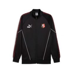 Kurtka dresowa RB Salzburg 2025/26. Czarne kurtki Puma, bez wzorów, z dresówki, bez kaptura. Za 422.50 zł.