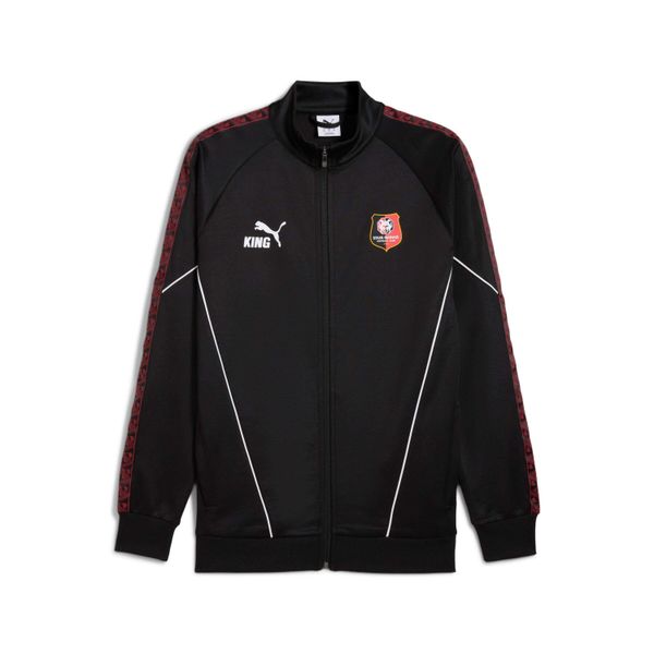 Kurtka dresowa RB Salzburg 2025/26. Czarne kurtki Puma, bez wzorów, z dresówki, bez kaptura. W wyprzedaży za 305.50 zł.