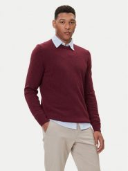 Barbour Sweter Essential Tisbury MKN0844RE56 Bordowy Regular Fit. Czerwone swetry rozpinane Barbour, l, bez wzorów, z wełny, bez kołnierzyka, bez ramiączek. Za 439.99 zł.