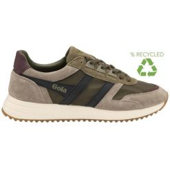 Trenerzy Gola Chigago. Zielone buty sportowe casual Gola, bez wzorów, bez zapięcia. Za 468.50 zł.