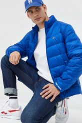 Tommy Jeans kurtka puchowa męska przejściowa. Niebieskie kurtki Tommy Jeans, m, bez wzorów, z jeansu, bez kaptura. Za 799.99 zł.