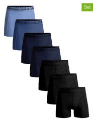 Muchachomalo Bokserki (7 par) w kolorze czarnym i niebieskim rozmiar: L. Czarne bokserki MUCHACHOMALO, l, bez wzorów. Za 239.95 zł.