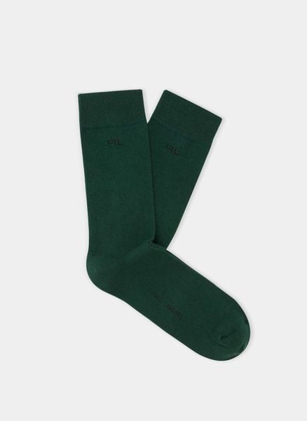 Gładkie zielone skarpetki męskie z subtelnym logo P000B-SX-060-Z-0. Zielone skarpety Pako Lorente, bez wzorów. Za 39.99 zł.